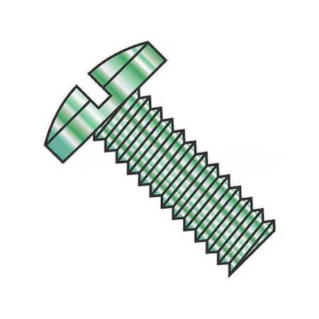 Usa Industrials #10-24 x 1/4 in Slotted Binding Machine Screw, Green Zinc Steel BULK-SCRW-6022